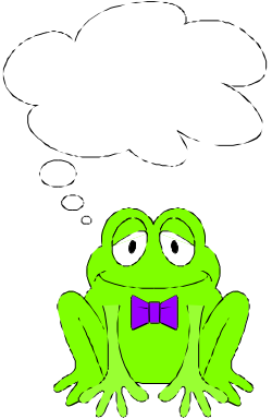 Frog with Thought Bubble Clipart for Creative Projects
