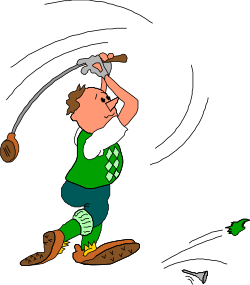 Cartoon Character with Golf Club - Fun Clipart for All Occasions