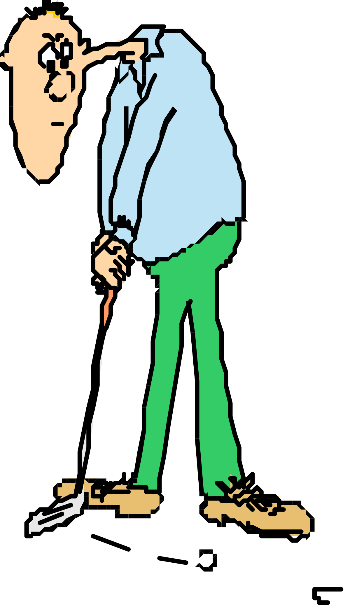 Golf Club Clipart: Dynamic Man Swinging for a Perfect Shot