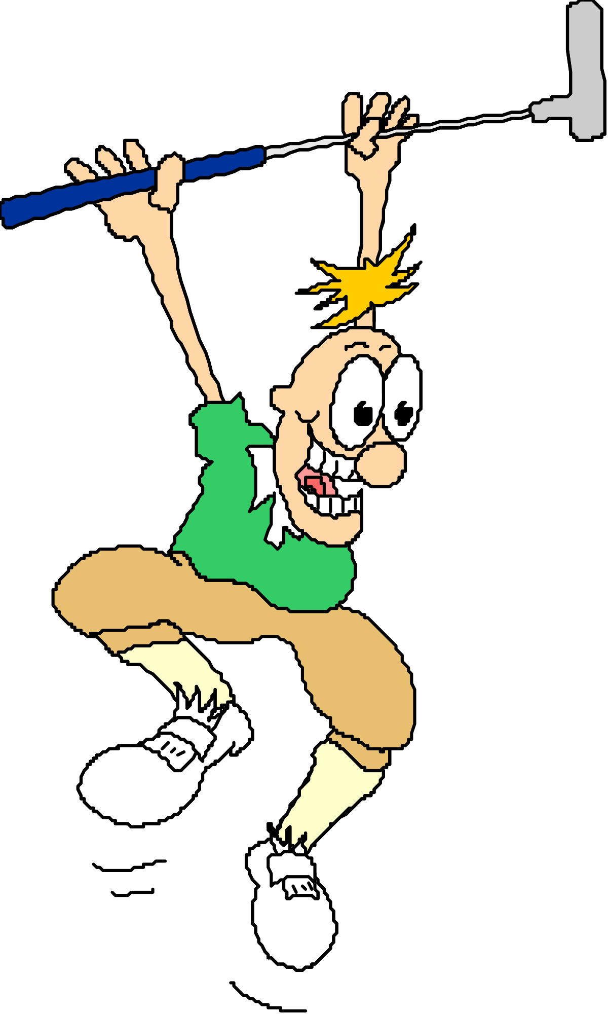Cartoon Character Golf Club Clipart - Fun & Playful Design