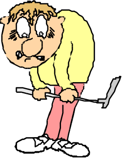 Cartoon Man with Golf Club - Fun Clipart for Sports and Leisure