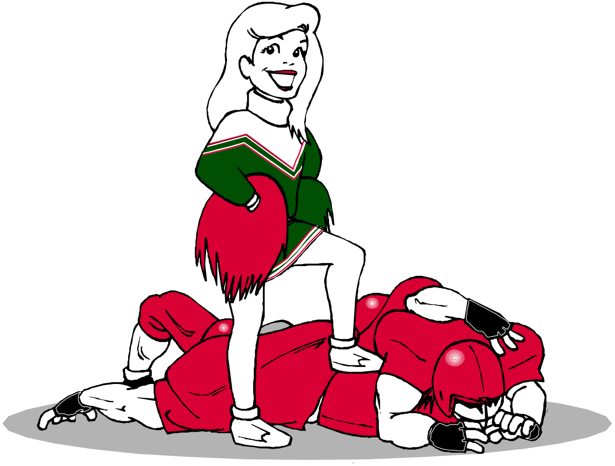 Woman in Green and Red Uniform Sitting on Ground Clipart