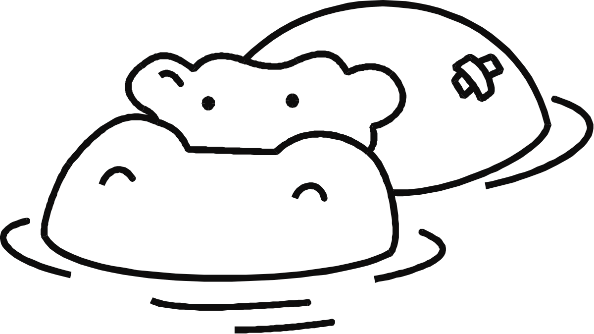 Hats Clipart: Stylish Black and White Drawings of Two Unique Hats