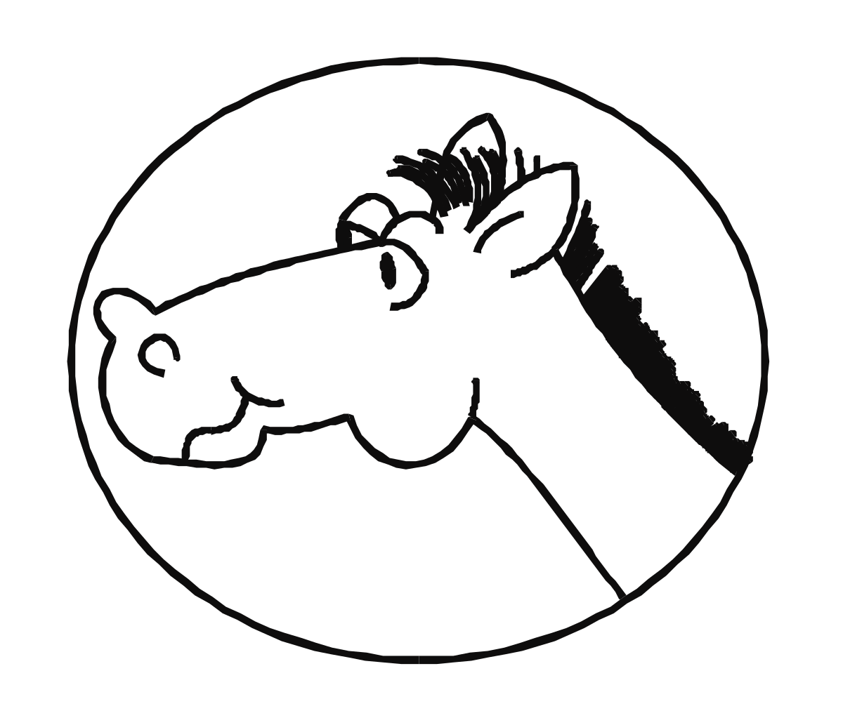 a horse head in a circle clip art png transparent Horse Head in Circle Clipart - Stunning Equine Design