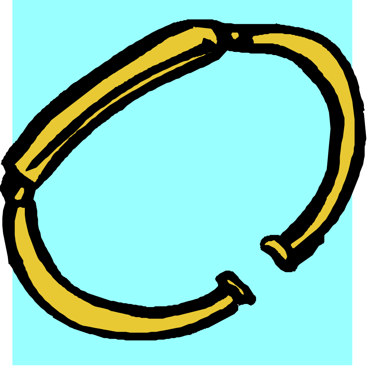 Banana Clipart with Peel - High-Quality SVG Illustration