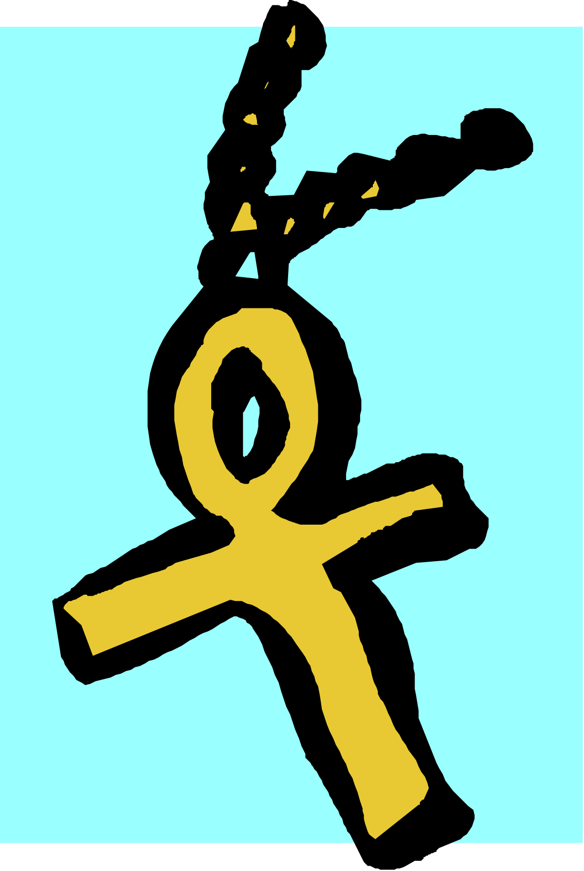 a yellow and black cross with a black cross on it clip art png transparent Yellow and Black Cross with Black Overlay Clipart