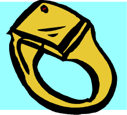 Gold Ring with Diamond - Elegant Jewelry Clipart