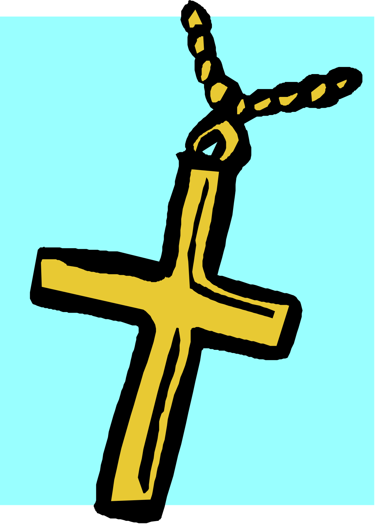 a cross with a person standing on it clip art png transparent Cross with Figure - Inspiring Clipart for Religious Themes