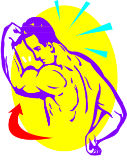 Vibrant Yellow Circle with Purple and Blue Design Clipart