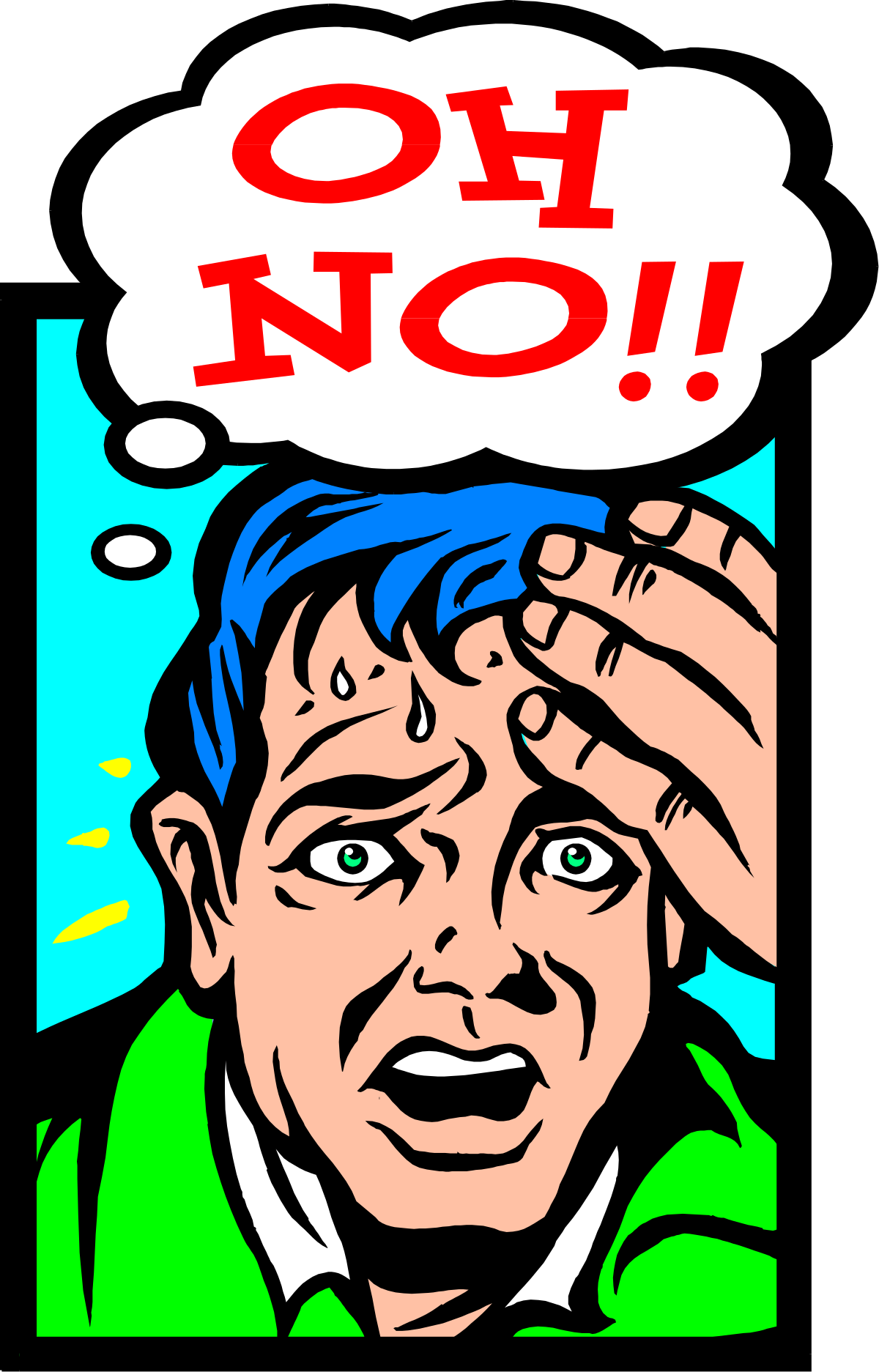 Thought Bubble Clipart: Man with Imagination and Ideas