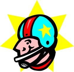 Cartoon Character with Helmet and Star Clipart - Fun and Playful Graphics