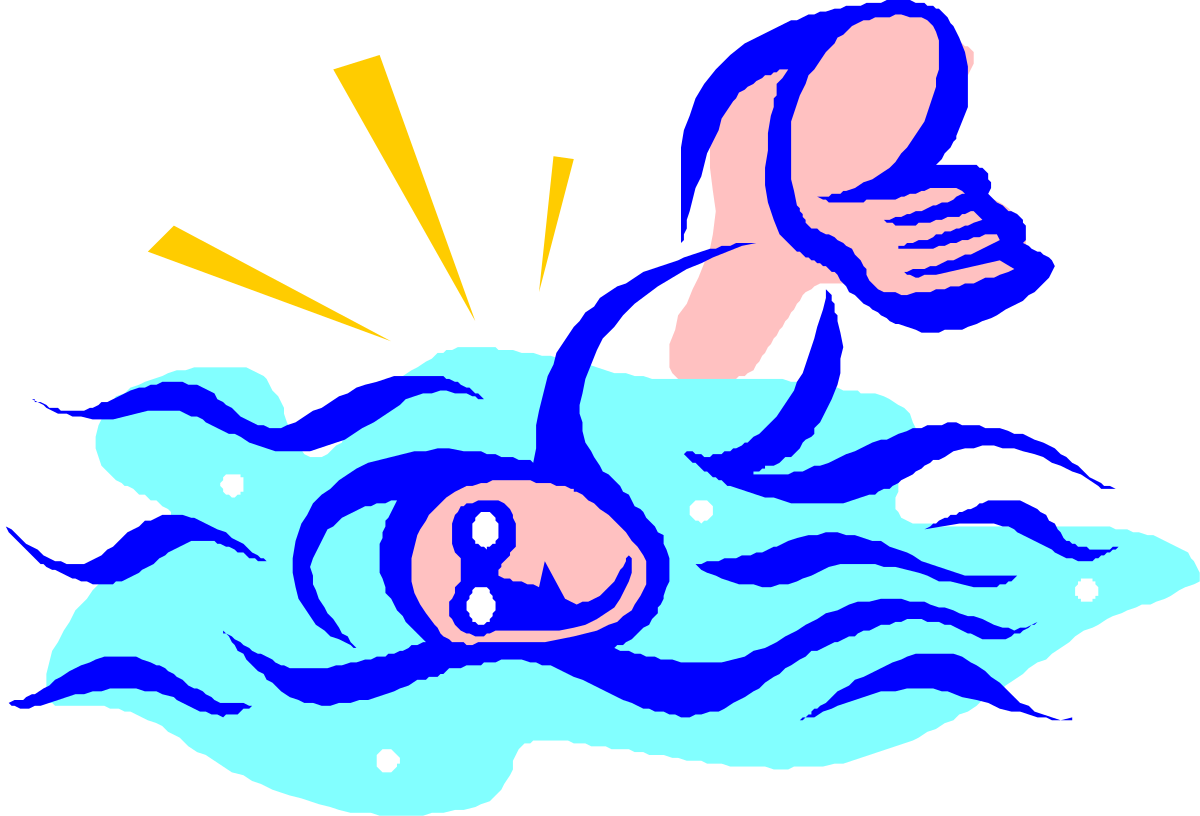 Floating Person in Water Clipart - Tranquil Waterscape