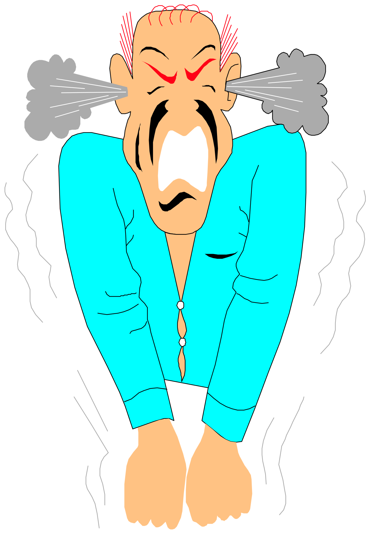 Mustached Man Clipart with Unique Mustache Hat for Creative Projects