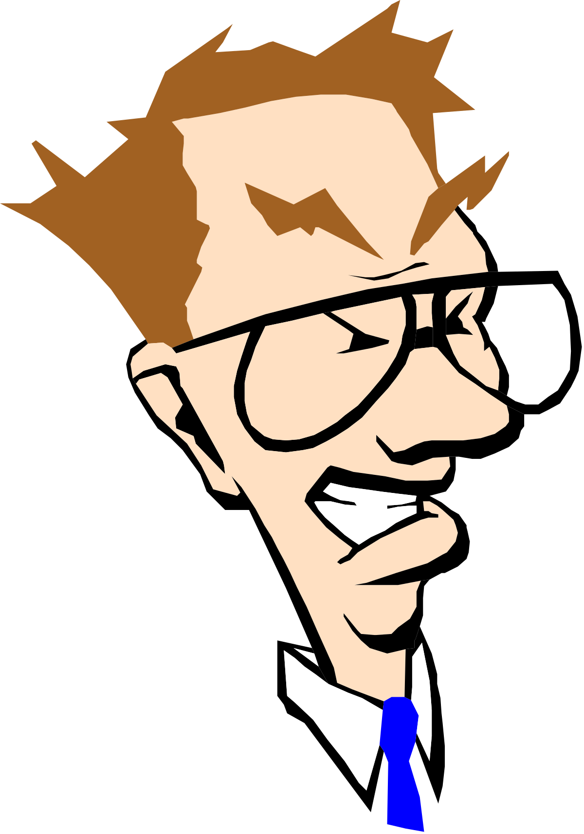Man with Glasses and Tie Clipart - Professional Business Icon