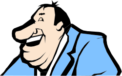Laughing Man in Suit Clipart: Joyful Business Expressions