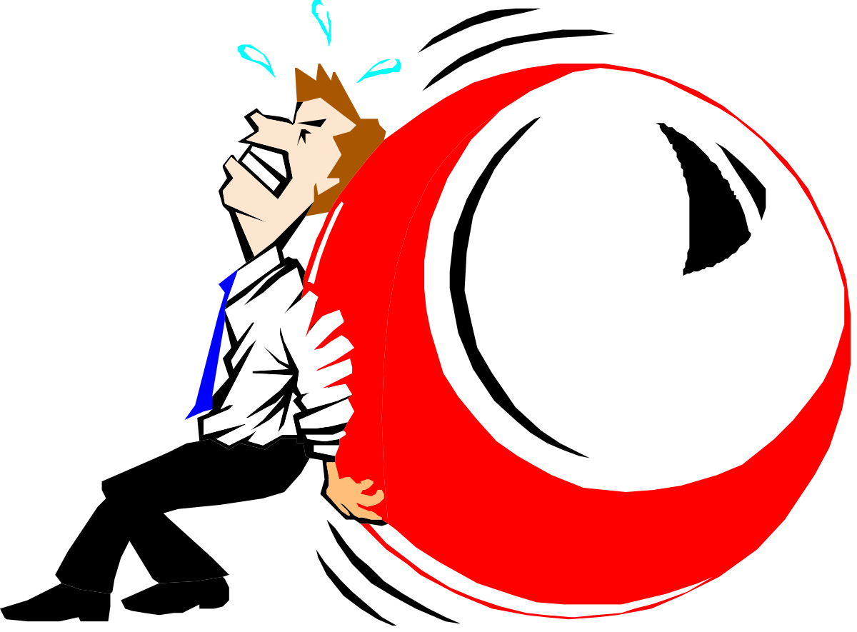 Man Holding a Large Red Ball Clipart for Fun and Playful Designs