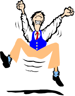 Man in Suit and Tie Jumping Clipart for Dynamic Designs