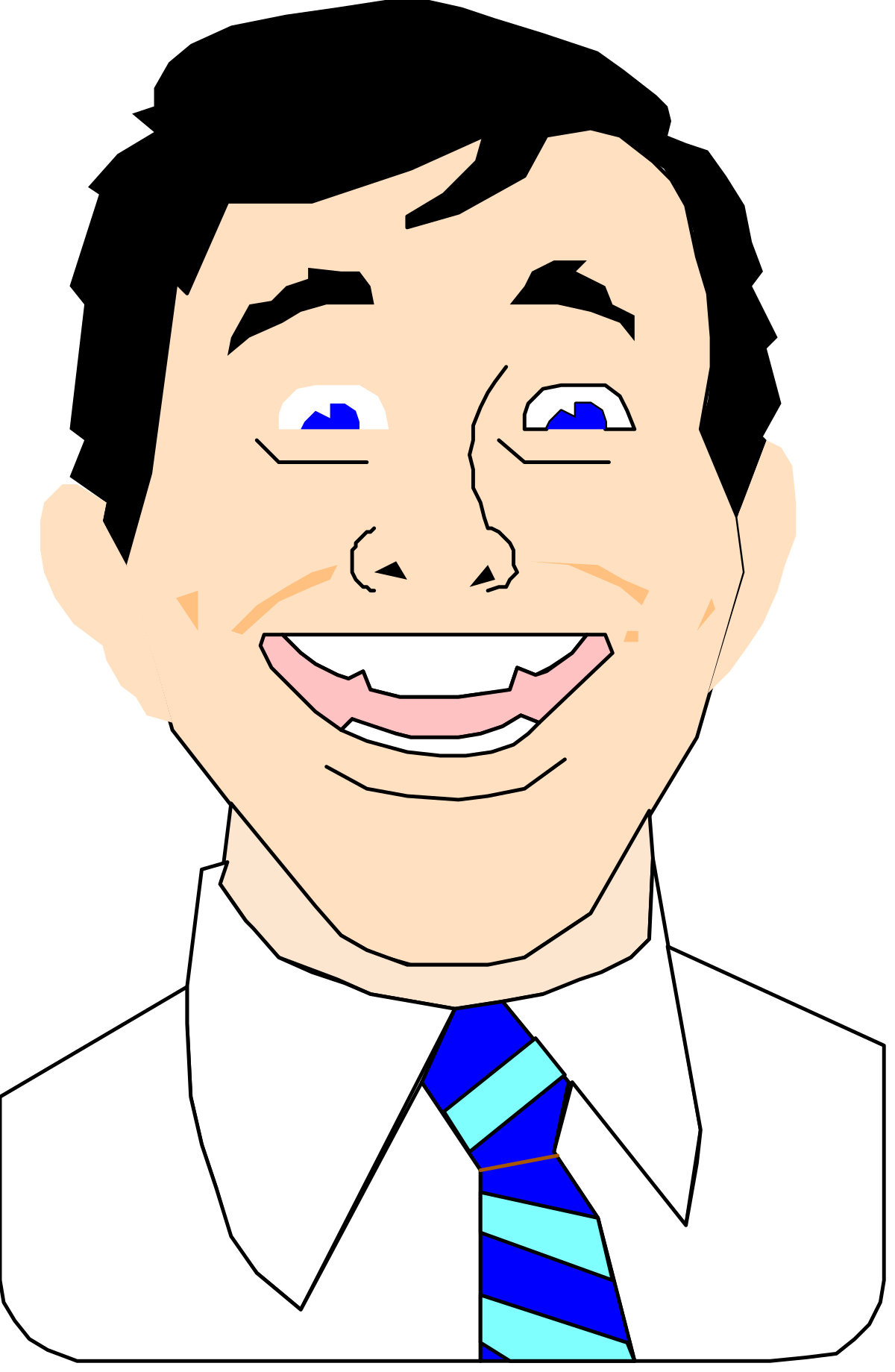 Smiling Man with Tie Clipart for Professional Themes