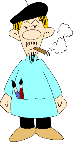 Cartoon Character with Cigarette Clipart for Creative Projects