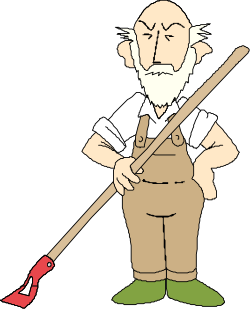 Man with Shovel Clipart - Perfect for Gardening and Construction