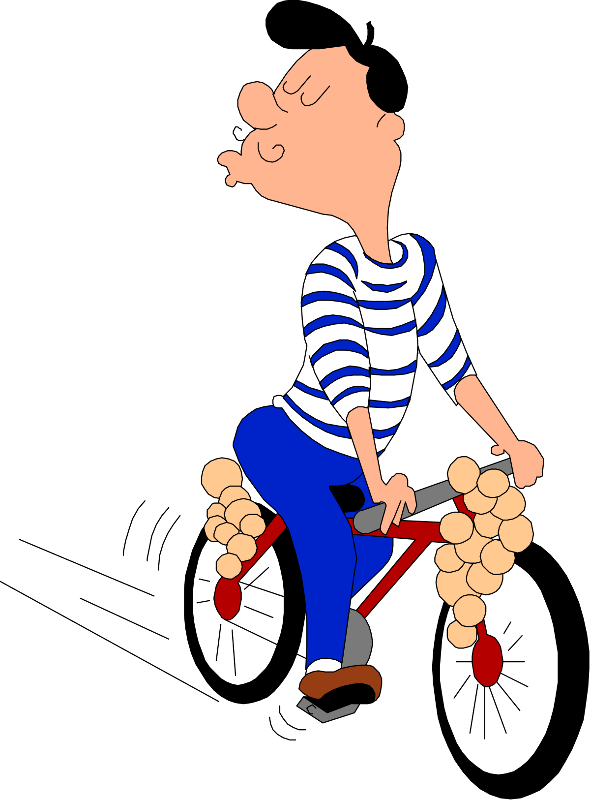 Cartoon Character Riding a Scooter Clipart for Fun Designs
