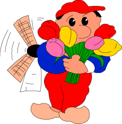 Cartoon Bear Holding Flowers - Delightful Clipart for Every Occasion