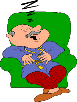 Cartoon Character Sitting on Green Chair - Playful Clipart for Creative Projects