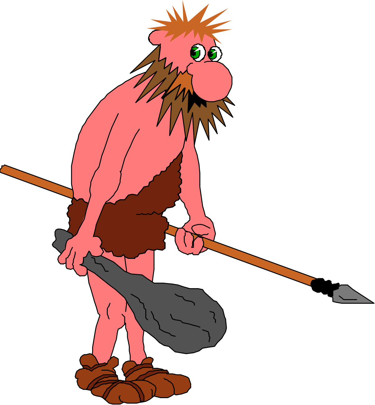 Cartoon Character with Shovel and Hat - Fun Clipart for Creative Projects