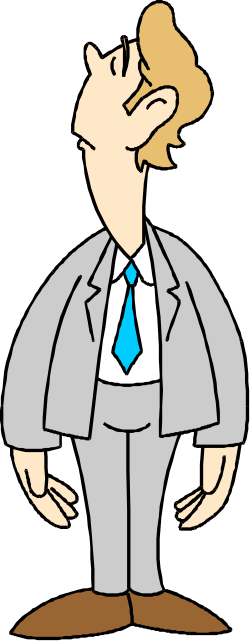 Businessman in Suit and Tie Clipart for Professional Use