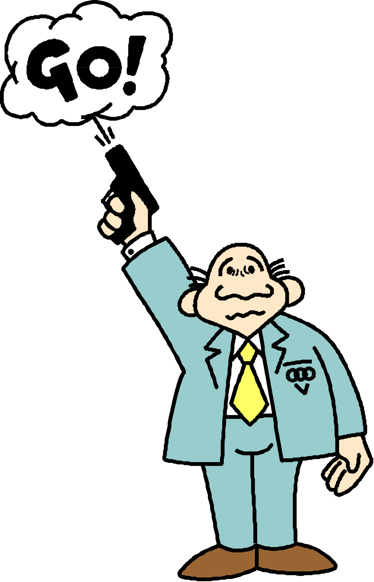Businessman with a Cloud Overhead - Unique Clipart for Creative Projects