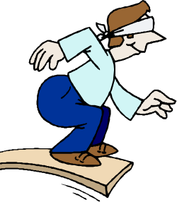 Man Walking on Paper Clipart - Blue Shirt and Pants Illustration