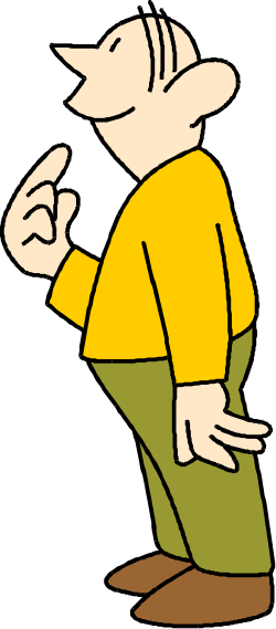Cartoon Character Clipart: Vibrant Yellow Shirt & Green Pants