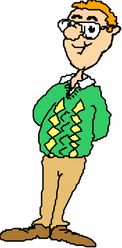 Cartoon Character with Glasses and Green Shirt - Fun Clipart Designs