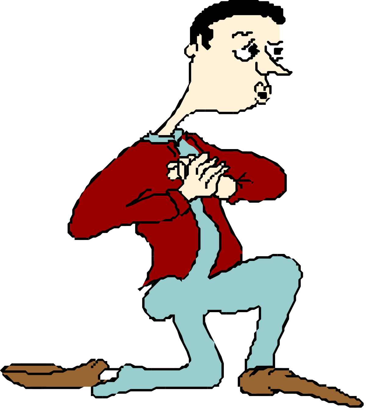 Man in Red Jacket and Blue Pants Clipart for Diverse Uses