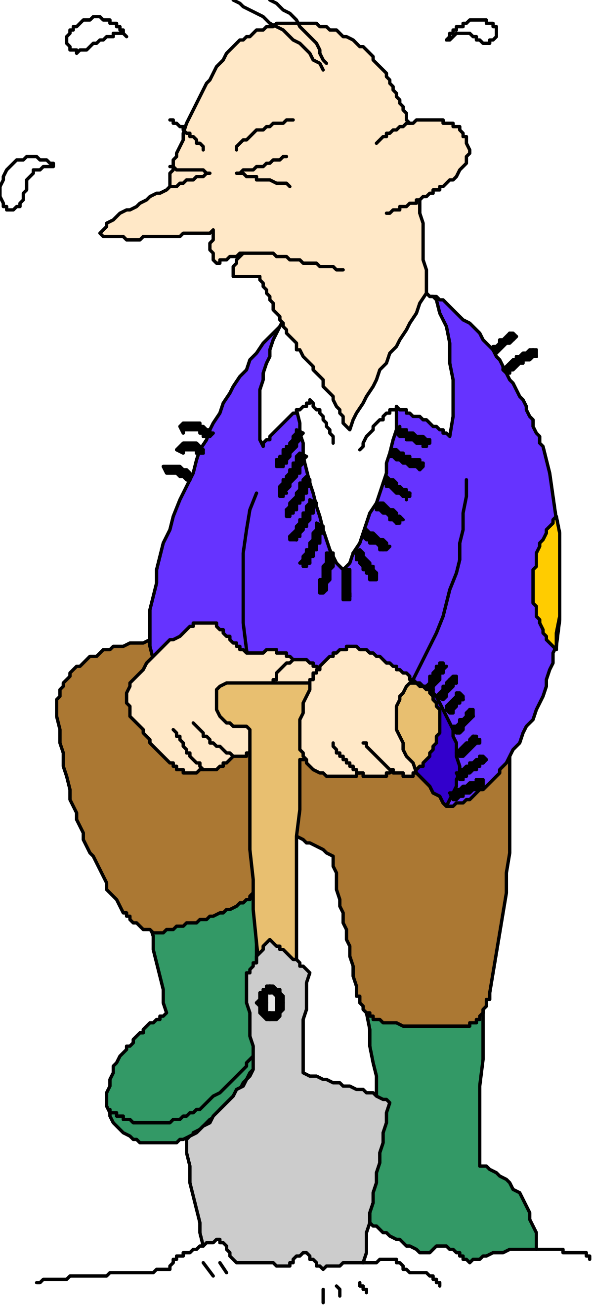 a man sitting on a stool with his feet crossed clip art png transparent Man Sitting on Stool with Crossed Feet - Relaxed Clipart for Creative Projects