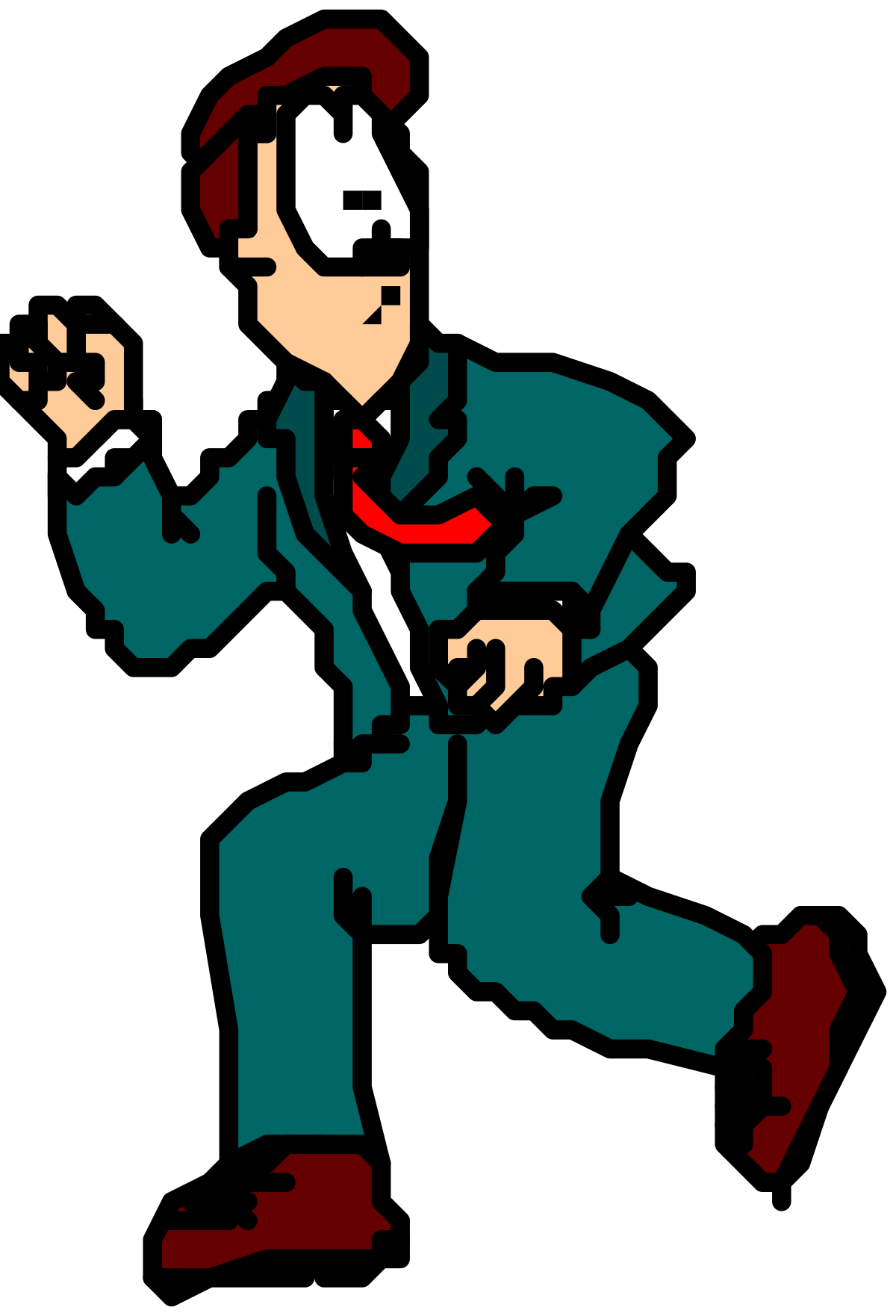 Businessman Running Clipart - Professional Man in Suit and Tie