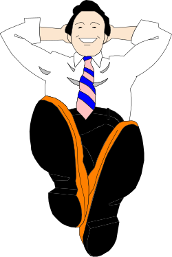 Businessman in Tie and White Shirt Clipart - Professional Elegance
