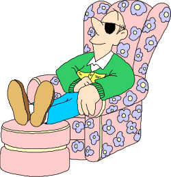 Man Sitting in Chair with Teddy Bear Clipart
