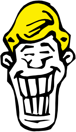 Cartoon Character with Yellow Hat and Cap Clipart