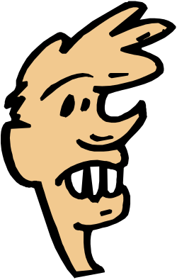 Cartoon Face Clipart with Big Grin - Perfect for Fun Designs