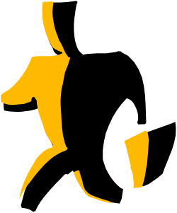 Silhouette of a Man Running - Dynamic Clipart for Sports Themes