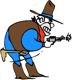 Cartoon Character with Gun - Dynamic Clipart for Engaging Designs