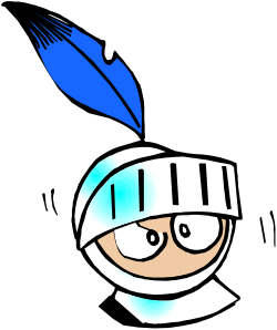 Cartoon Character with Feather Above Head - Whimsical Clipart