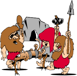 Cave Boys with Axes and Spear - Dynamic Clipart Collection