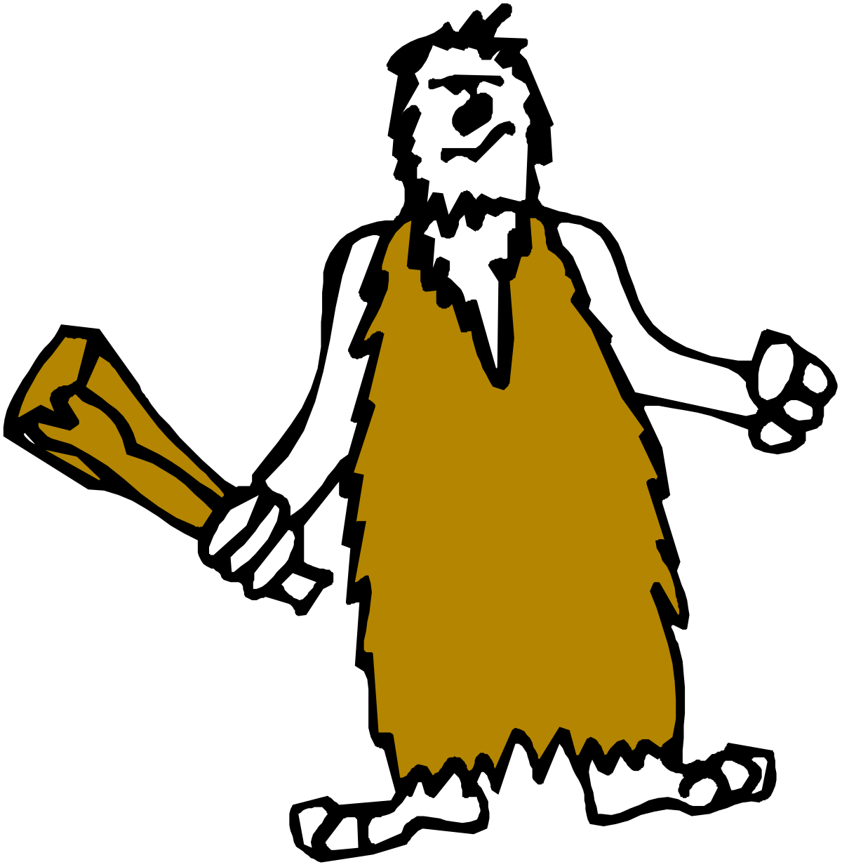 a man in a brown dress holding a hammer clip art png transparent Brown Dress Man Holding Hammer Clipart for Creative Projects