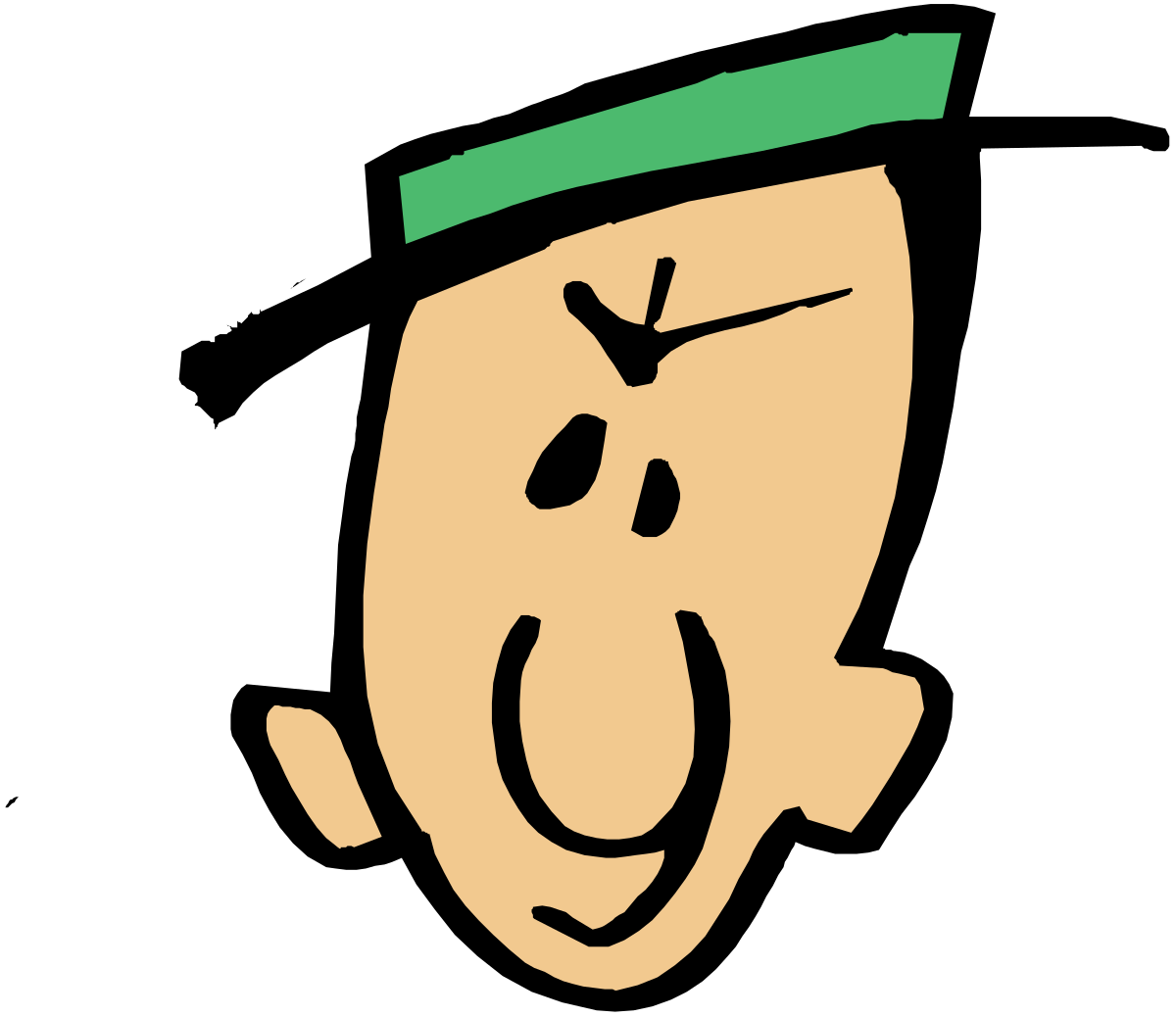a man with a green hat and a green cap clip art png transparent Green Hat and Cap Man Clipart: Stylish and Fun SVG Graphics
