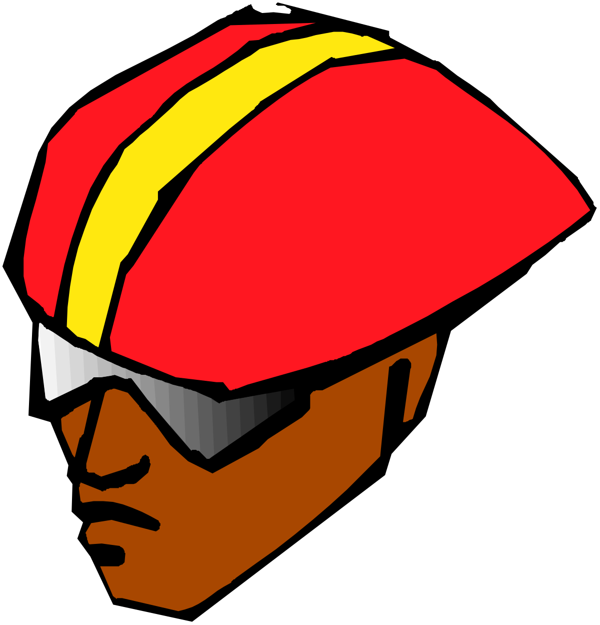 Man in Red and Yellow Cap Clipart for Creative Projects