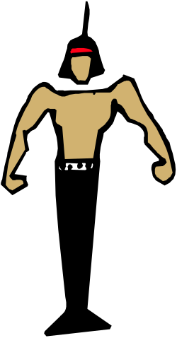 Silhouette of a Man in a Red Hat - Unique Clipart for Creative Projects