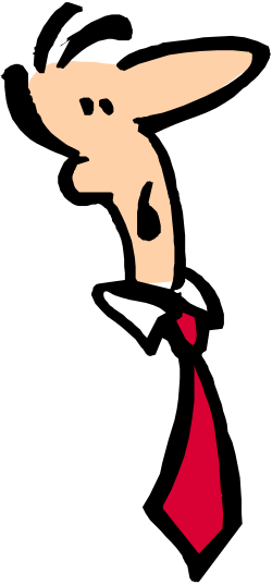 Flying Man in Suit and Tie Clipart - Dynamic Business Concept