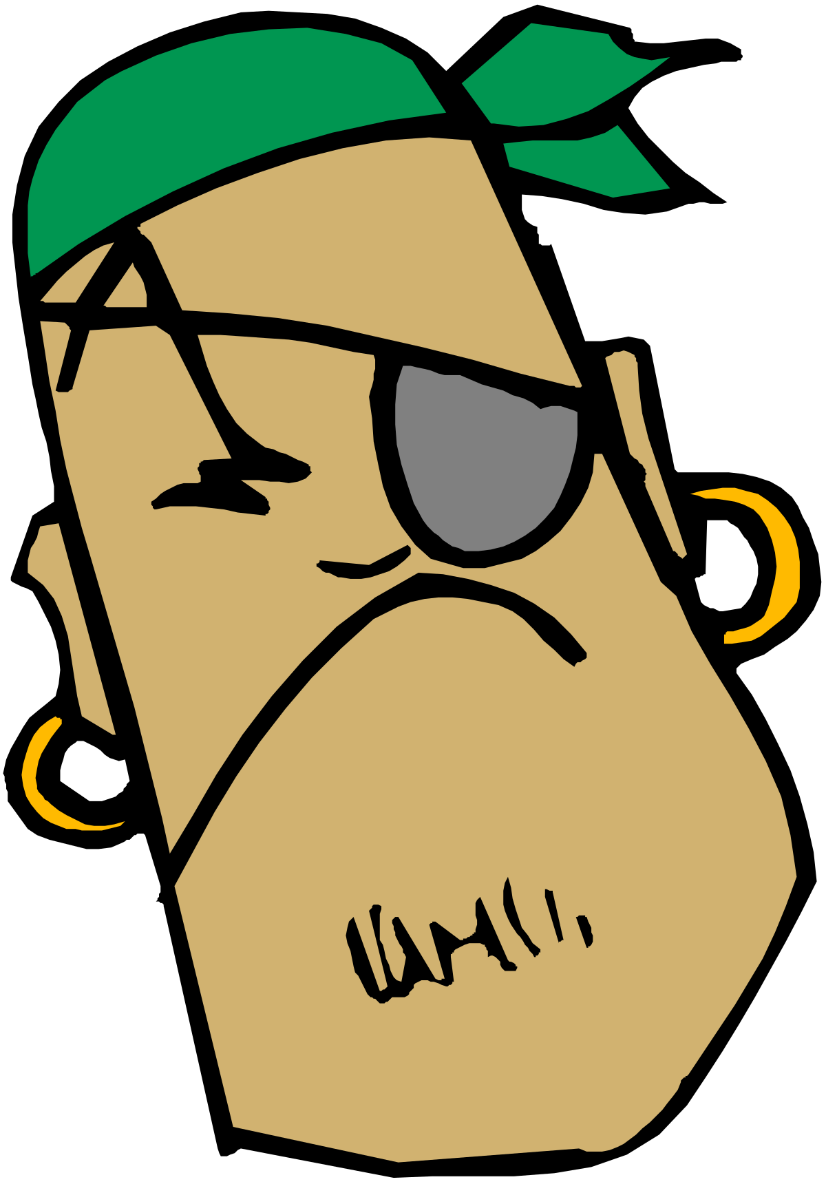 a cartoon character with sunglasses and a green hat clip art png transparent Cartoon Character with Sunglasses and Green Hat Clipart